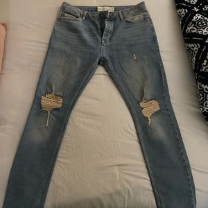 Top man washed jeans